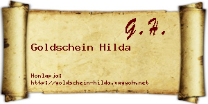 Goldschein Hilda névjegykártya